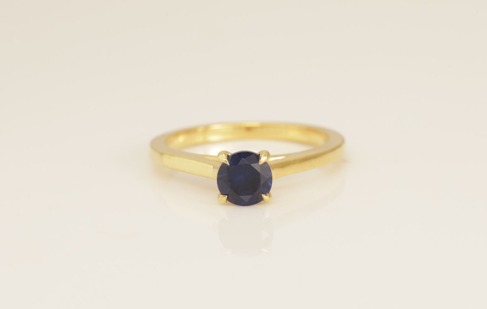2.0 CT Blue Sapphire Solitaire Engagement Ring, Wedding Ring for Women, Anniversary Gift, September Birthstone Rings